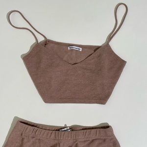 REFORMATION SET with Bralette, Skirt, and Cardigan